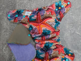 Sea Stars (Bamboo stretch french terry Hybrid Fitteds - cloth diapers - cotton Velour inners - bamboo hemp fleece soakers - Windpro Hybrid )