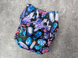 Crystals | LBB nb/p Ai3 cloth diaper | newborn petite | handdyed OBV inner | handmade diaper | Pocket AiO cloth diaper