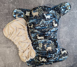 Winter Deer (Snug-a-Buns LBB Cloth Diaper - extended wear diaper - Heavy wetter - Snug a Bun)