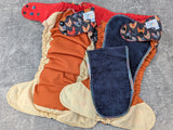 Chickens - LBB Ai3 & V2 cloth diaper - PUL - Athletic wicking Jersey awj - handmade diaper - Pocket AiO cloth diaper