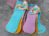 Honey Bears (Light) - Squish Hybrid Fitteds - cloth diapers - bamboo hemp fleece soakers - Windpro Hybrids