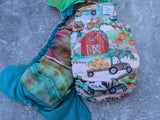 Fall Farm - LBB Ai3 & V2 cloth diaper - Poly over PUL - Athletic wicking Jersey awj - handmade diaper - Pocket AiO cloth diaper
