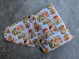 Vintage Mushroom - cotton french terry Contour & Trifold cloth diaper