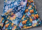 Honey Bears (Dark) squish/handdyed OBV baby blanket