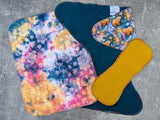 Honey Bears (Dark)- cotton stretch french terry Contour & Trifold cloth diaper