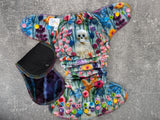 Rest in Wildflowers (Squish Hybrid Fitteds - cloth diapers - velour inners - bamboo hemp fleece soakers - Windpro Hybrid )