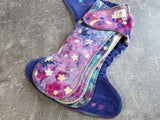 Night Sky (handdyed OBV Hybrid Fitteds - cloth diapers - Velour inners - bamboo hemp fleece soakers - Windpro Hybrid )
