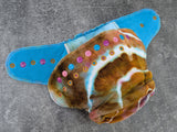 Iridescent Shell handdyed OBV Hybrid Fitteds - cloth diapers - Velour inners - bamboo hemp fleece soakers - Windpro Hybrid