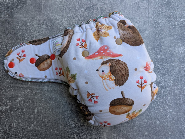 Hedgehog - Cotton French terry Hybrid Fitteds - cloth diapers - bamboo hemp fleece soakers - Windpro Hybrids