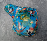 Neverland (Squish Hybrid Fitteds - cloth diapers - organic bamboo Velour inners - bamboo hemp fleece soakers - Windpro Hybrid )