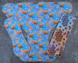 Honey Bears (Light)- cotton stretch french terry Contour & Trifold cloth diaper