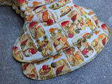 Vintage Mushroom - Squish Hybrid Fitteds - cloth diapers - bamboo hemp fleece soakers - Windpro Hybrids