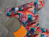 Sea Stars (Bamboo stretch french terry Hybrid Fitteds - cloth diapers - cotton Velour inners - bamboo hemp fleece soakers - Windpro Hybrid )