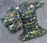 Prettysaurus - LBB Ai3 & V2 cloth diaper - PUL - Athletic wicking Jersey awj - handmade diaper - Pocket AiO cloth diaper