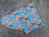Honey Bears (Light)- cotton stretch french terry Contour & Trifold cloth diaper