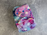 Night Sky (handdyed OBV Hybrid Fitteds - cloth diapers - Velour inners - bamboo hemp fleece soakers - Windpro Hybrid )