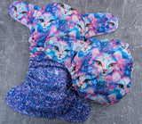 Mystic Cats -Snug a Buns LBB Cloth Diaper - extended wear diaper - Heavy wetter - Snug a Bun