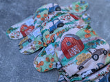 Fall Farm - LBB Ai3 & V2 cloth diaper - Poly over PUL - Athletic wicking Jersey awj - handmade diaper - Pocket AiO cloth diaper