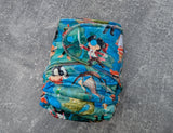 Neverland (Squish Hybrid Fitteds - cloth diapers - organic bamboo Velour inners - bamboo hemp fleece soakers - Windpro Hybrid )