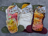 Butterfly Field - LBB Ai3 & V2 cloth diaper - PUL - Athletic wicking Jersey awj - handmade diaper - Pocket AiO cloth diaper