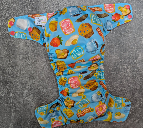 Breakfast (Flex & Flawless Fit Ai3 & V2 cloth diaper - PUL diaper - OBV - handmade diaper - Pocket AiO cloth diaper)