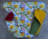 Dandelions - Cotton FT Contour & Trifold cloth diaper
