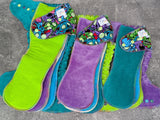 Zombies (Squish Hybrid Fitteds - cloth diapers - Velour inners - bamboo hemp fleece soakers - Windpro Hybrid )
