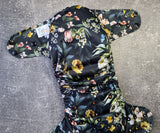 Antique Floral LBB Ai3 & V2 cloth diaper - PUL - Athletic wicking Jersey awj - handmade diaper - Pocket AiO cloth diaper