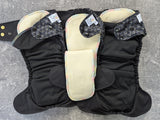 Black Scales - LBB Ai3 & V2 cloth diaper - PUL - Athletic wicking Jersey awj - handmade diaper - Pocket AiO cloth diaper