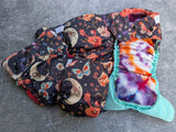 Moon Garden - LBB Ai3 & V2 cloth diaper - PUL - Athletic wicking Jersey awj - handmade diaper - Pocket AiO cloth diaper