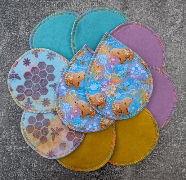 Honey Bears (Light) - set of 5 nursing pads