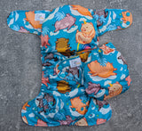 Flying Pigs - LBB Ai3 & V2 cloth diaper - PUL - Athletic wicking Jersey awj - handmade diaper - Pocket AiO cloth diaper