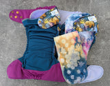 Honey Bears (Dark) - LBB Ai3 & V2 cloth diaper - PUL - Athletic wicking Jersey awj - handmade diaper - Pocket AiO cloth diaper