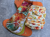 Vintage Mushroom - Squish Hybrid Fitteds - cloth diapers - bamboo hemp fleece soakers - Windpro Hybrids