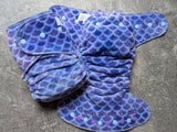 Mermaid scales handdyed OBV | OneSize Hybrid Fitted | cloth diapers | Fitted diaper