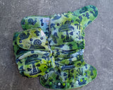 Mushrooms & Snails - Handdyed OBV Hybrid Fitteds - cloth diapers - bamboo hemp fleece soakers - Windpro Hybrids