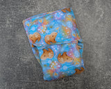 Honey Bears (Light) - cotton stretch french terry Preflat & Trifold cloth diaper