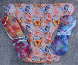 Bright Butterflies - Contour & Trifold cloth diaper