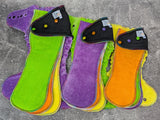 Halloween Black Windpro (Double Windpro Hybrid Fitteds - cloth diapers - Velour inners - bamboo hemp fleece soakers - Windpro Hybrid )
