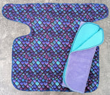 Purple Scales - bamboo french terry Preflat & Trifold cloth diaper