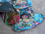 Misty Mushrooms - Cotton French terry Hybrid Fitteds - cloth diapers - bamboo hemp fleece soakers - Windpro Hybrids