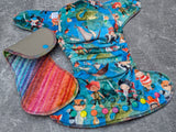 Neverland (Squish Hybrid Fitteds - cloth diapers - organic bamboo Velour inners - bamboo hemp fleece soakers - Windpro Hybrid )