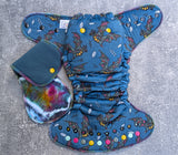 Bats! - Squish Hybrid Fitteds - cloth diapers - bamboo hemp fleece soakers - Windpro Hybrids