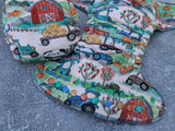 Fall Farm- Squish Hybrid Fitteds - cloth diapers - bamboo hemp fleece soakers - Windpro Hybrids