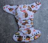 Hedgehog - Cotton French terry Hybrid Fitteds - cloth diapers - bamboo hemp fleece soakers - Windpro Hybrids