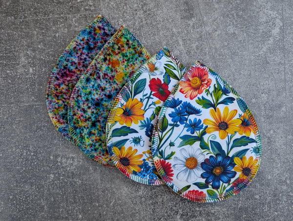 Rainbow Daisies nursing pads - pack of 2 Breast Pad Sets
