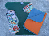 Fall Farm - cotton french terry Contour & Trifold cloth diaper