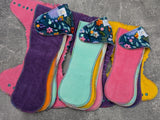 Felt Ghost (Squish Hybrid Fitteds - cloth diapers - Velour inners - bamboo hemp fleece soakers - Windpro Hybrid )