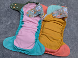 Flower Garden - LBB Ai3 & V2 cloth diaper - PUL - Athletic wicking Jersey awj - handmade diaper - Pocket AiO cloth diaper