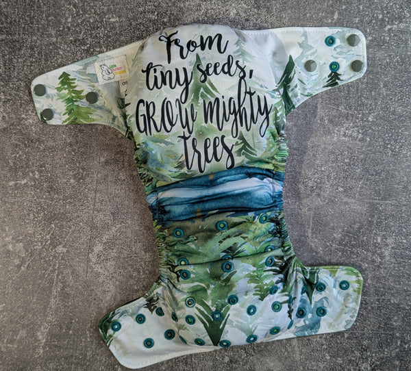 Tiny Seeds (Flex & Flawless Fit Ai3 & V2 cloth diaper - PUL diaper - handdyed OBV - handmade diaper - Pocket AiO cloth diaper)